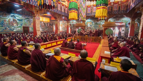 Monks Compete in the Final of Collected Topics